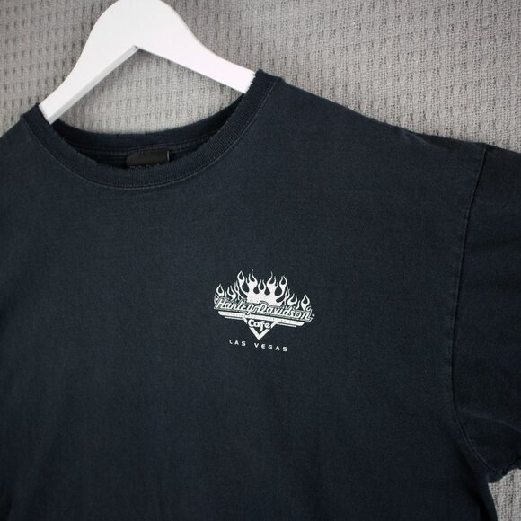 Harley Davidson Las Vegas Cafe Faded Worn Vintage Tee - Picture 6 of 8